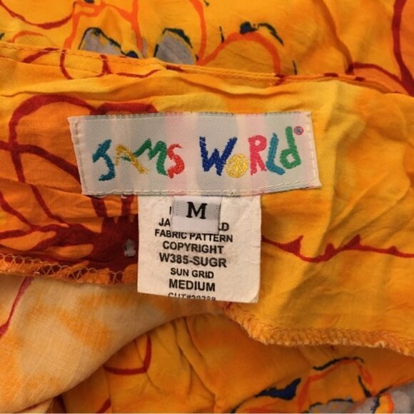 Vintage Jams World “Sun Grid” Sleeveless Floral Groovy Asymmetrical Sundress - Picture 8 of 10